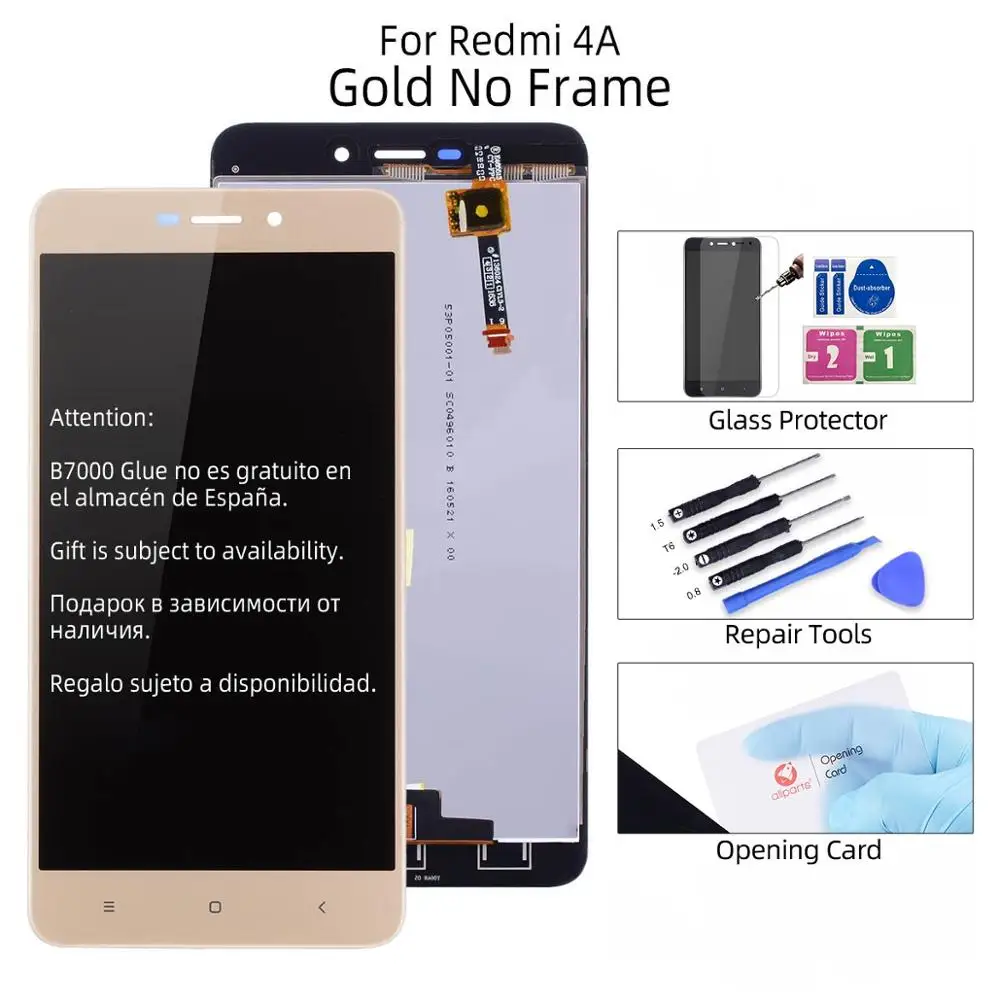 No Frame Gold 5," дисплей для XIAOMI Redmi 4A, сенсорный ЖК-экран с рамкой, ЖК-дисплей для XIAOMI Redmi 4A, запасные части - Цвет: No Frame Gold
