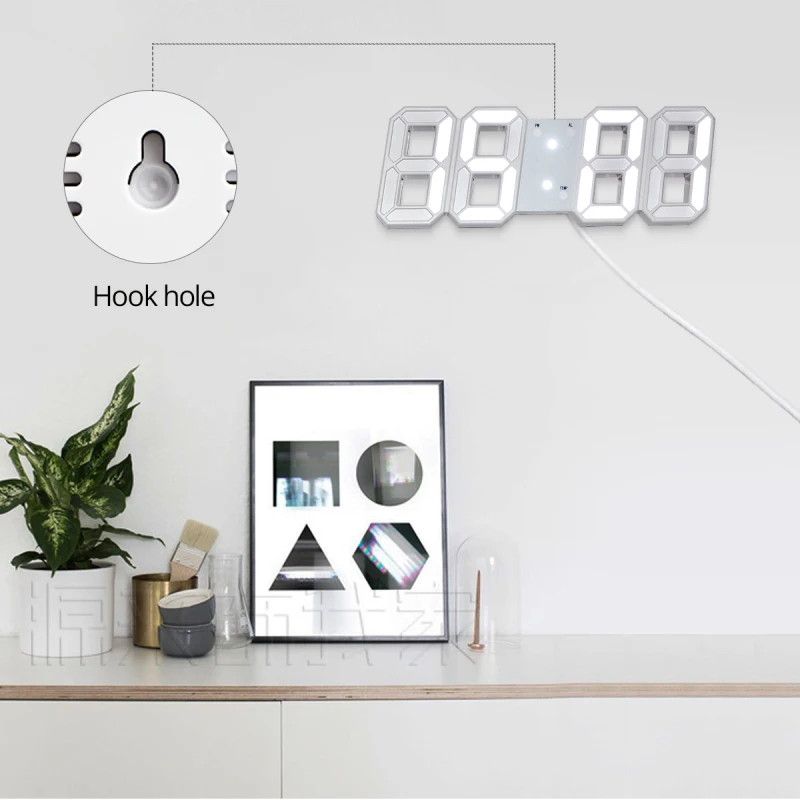 Светодиодный Будильник часы USB электронные цифровые настенные Horloge 3D Dijital Saat для