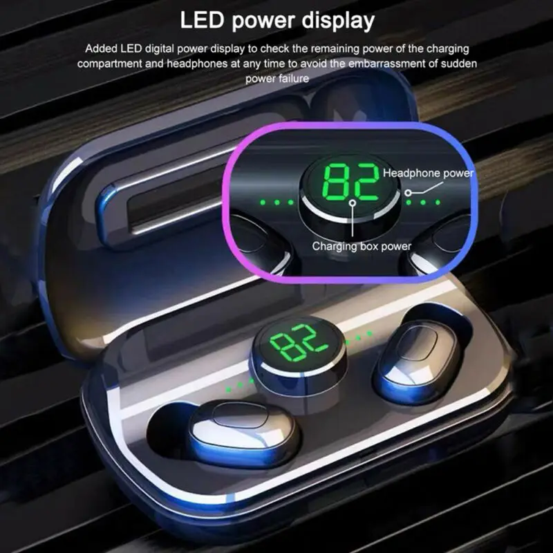 X10 TWS Bluetooth 5 0 Earphones Wireless Sport Waterproof Earbuds For iPhone Android Digital Display Headphones