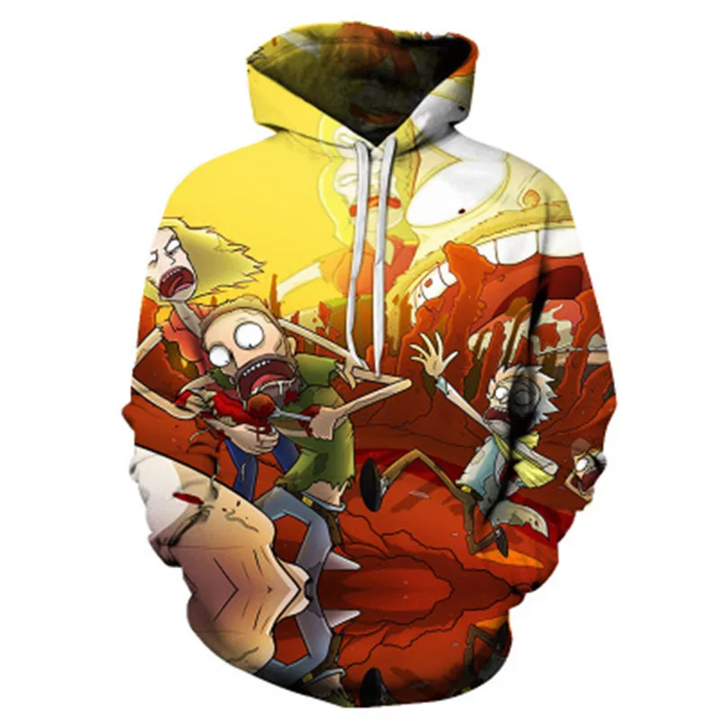 Новинка, Camiseta De Rick and marty, толстовки с 3D рисунком, унисекс, толстовка, мужская, брендовая, с капюшоном, на каждый день, спортивный костюм, пуловер, аниме, толстовка с капюшоном - Цвет: 12