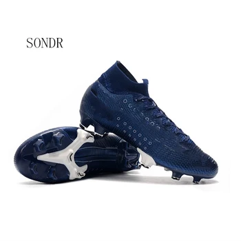 

Outdoor Men Boys Soccer Shoes Football Boots Professional High Ankle Kids Cleats Training Sport Sneakers 2020 Dropshipping