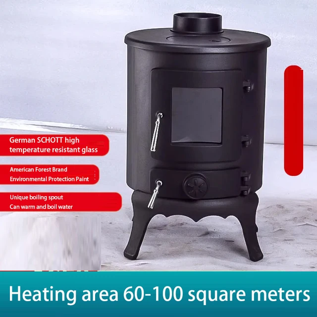 Wood-burning Fireplace Indoor Heating Iron Chimney Decor Fireplaces Fire  Pit Large Bonfire European Style Firewood Fireplace - Electric Fireplaces -  AliExpress