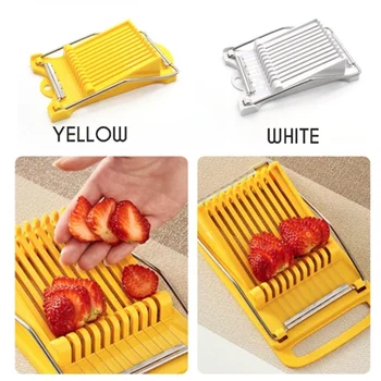 

1-Press Slicer Multipurpose Boiled Egg Fruit Sausage Slicer Kitchen Utensil Gadget TP899