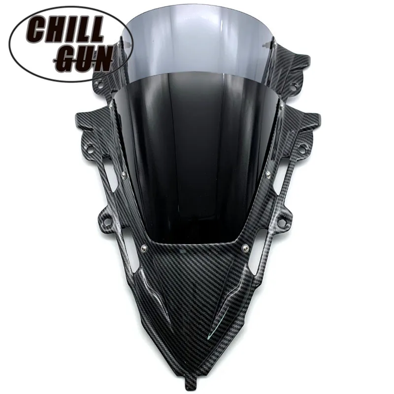 Лобовое стекло из углеродного волокна для Honda CBR650R CBR 650 R 2019 двойной пузырьковый