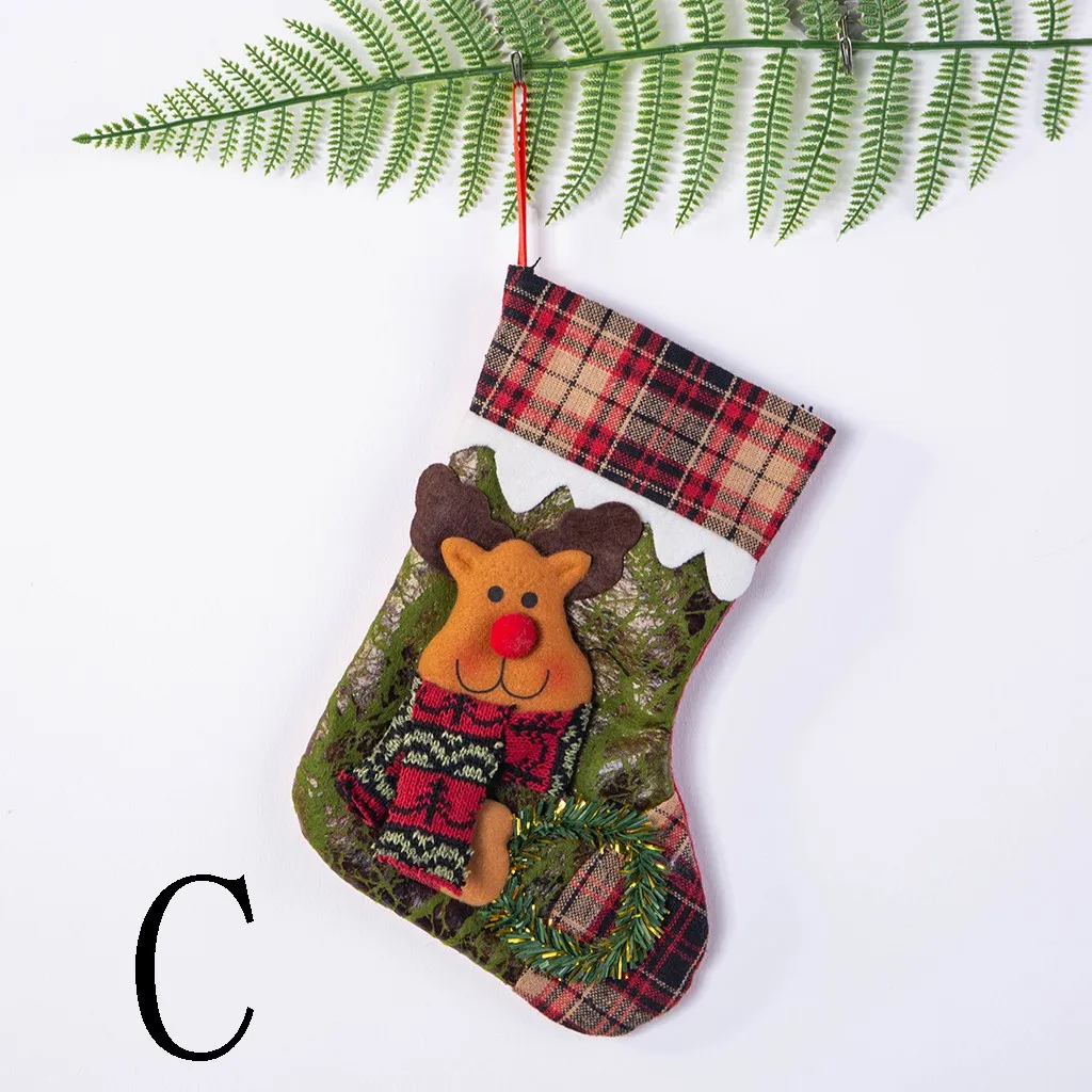 Christmas Stockings Mini Socks Santa Candy Gift Bag Christmas Tree Decorations New Year DecorationsMerry Christmas Ornaments