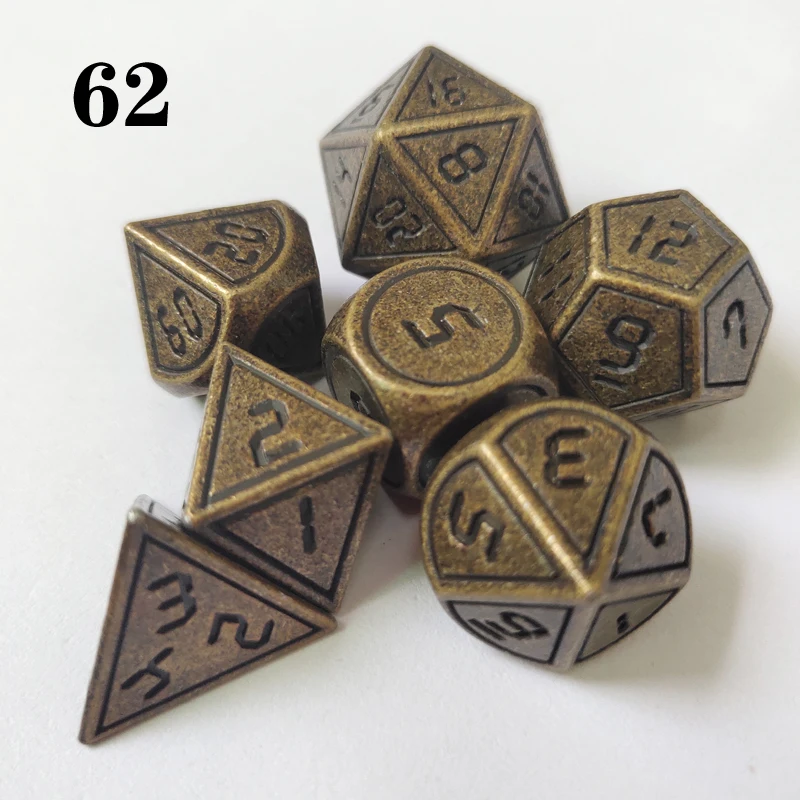 Двухцветные металлические кости 7-piece подземелье и дракон RPGMTC настольная игра D4 D6 D8 D10 D12 D20