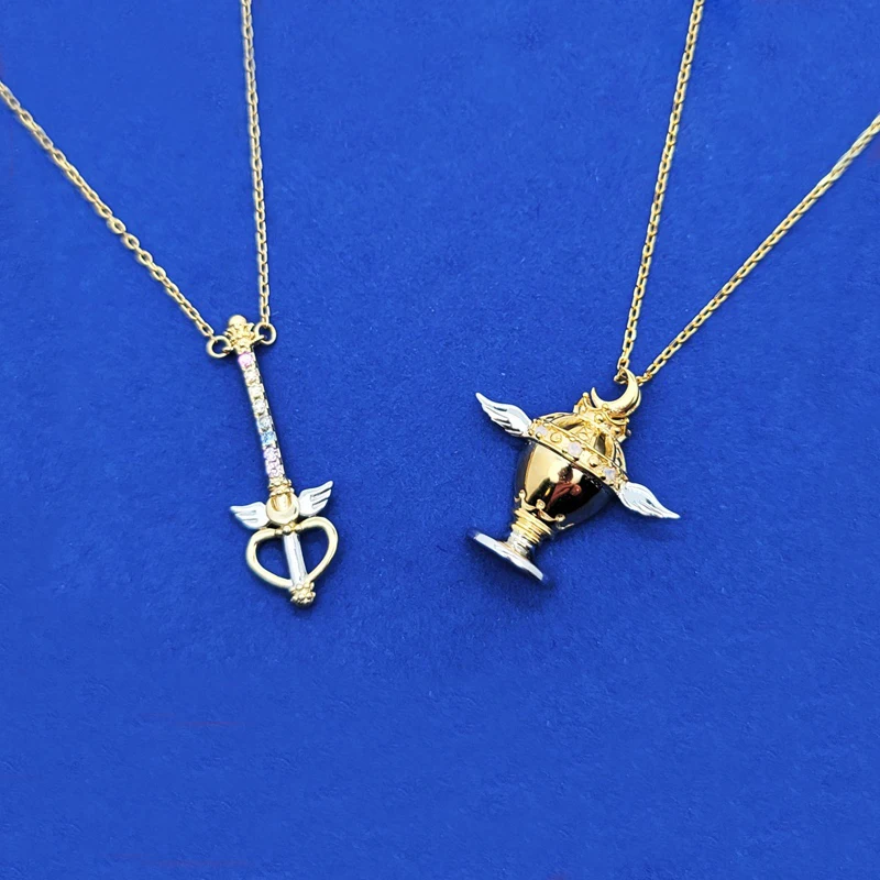 

Anime Silver Moon Eternal Moon Chalice Necklace Pendant 925 Sterling Silver Jewelry Women Girls Birthday Gifts