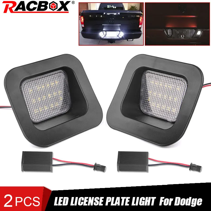 2 шт. автомобильный 18 SMD СВЕТОДИОДНЫЙ фонарь для номерного знака холодный белый 5500K для Dodge Ram 1500 2500 3500 2003- с резистором без ошибок