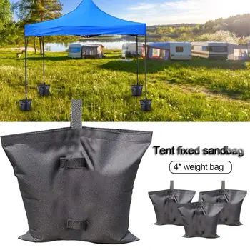 

4Pcs Waterproof Tent Fixing SandBag Awning Tent Stand Fix Outdoor Camping Umbrella Feet Sun Shelter Weighted SandBag Holder 4