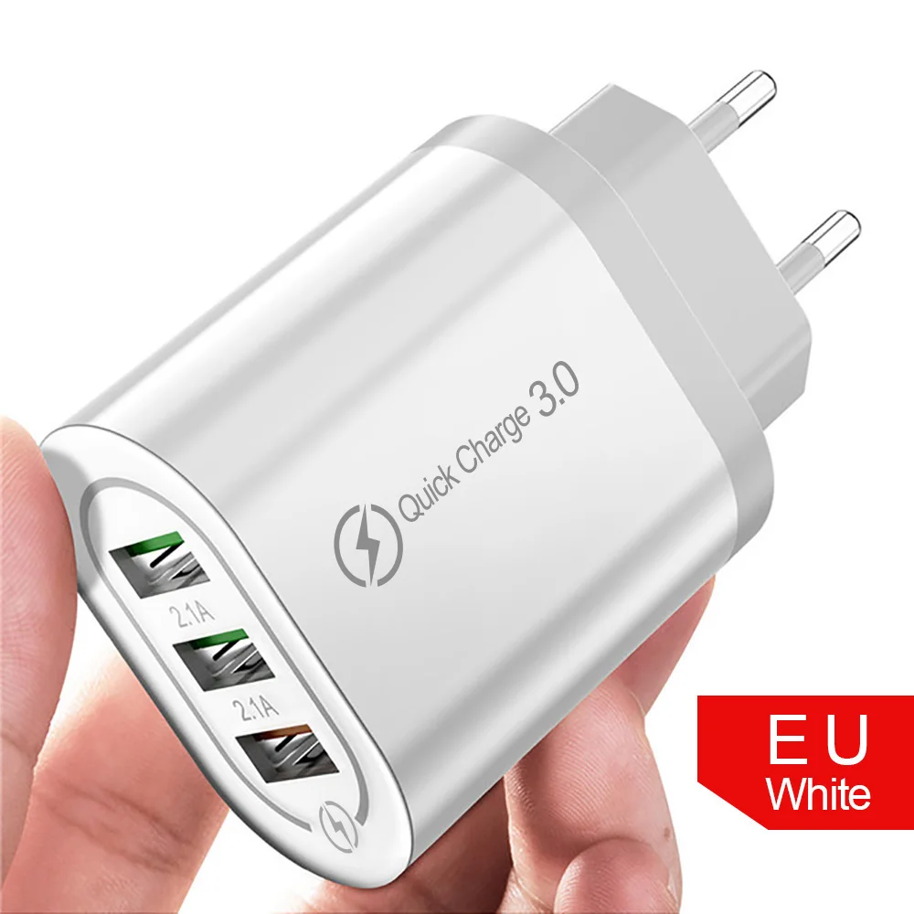 Зарядное устройство OLAF Quick Charge 3,0 USB для iPhone 11pro Xiaomi samsung huawei QC3.0 QCFast зарядное устройство настенный адаптер для мобильного телефона - Тип штекера: EU white Plug