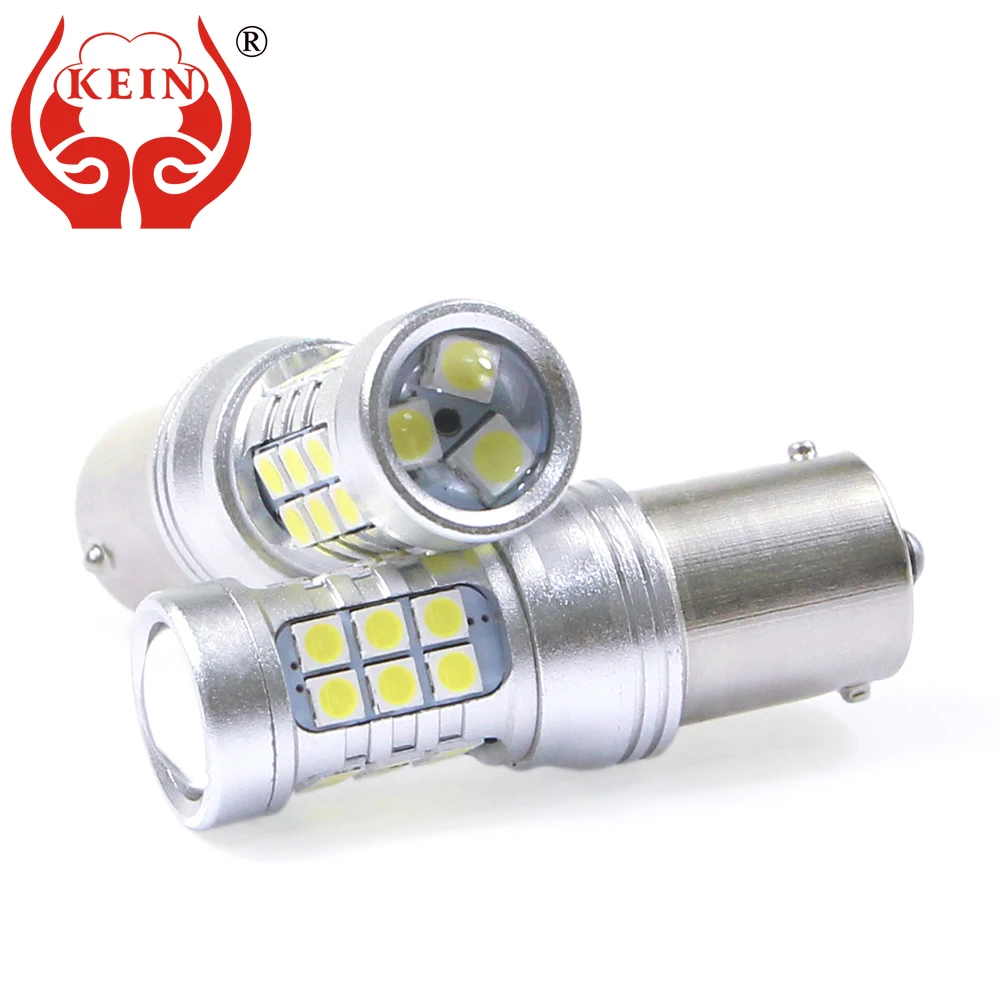 

KEIN 2PCS LED Strobe Three Times Reversing Light Strobe T15 T20 1156 W16W P21W W21W BA15S Car LED Light Bulb White Normal Model