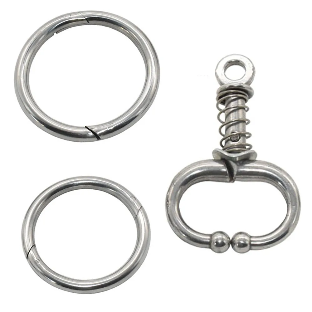 Farm Animals Stainless Steel Automatic Cow Spring Nose Pliers Cattle Baoding Ware Binding Tool Nose Clamp Traction Cattle Rings