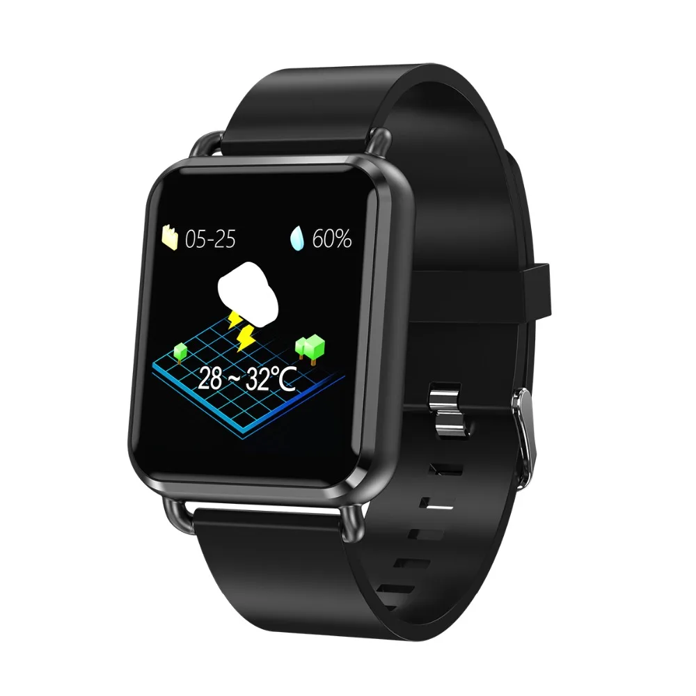 Silica black Newwear Q3 Smartwatch Для мужчин Для женщин динамический дисплей для отображения данных по содержанию кислорода в крови Давление шагомер устройство для отслеживания сердцебиения во время сна приложение на заказ циферблат Смарт часы с встроенным телефоном Q9 - Цвет: Silica black