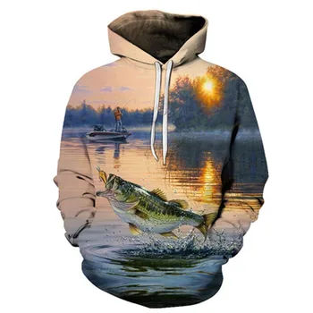 

3D Tropical Fish Funny Hoodies For Fishinger Fisherman Men Women Long Sleeve Hoody Sweatshirts Hooded Streetwear Hip Hop Jackets