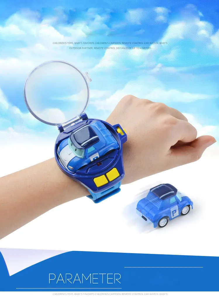 ROBOCAR POLI часы пульт дистанционного управления Автомобильная игрушка мультяшный автомобиль пульт дистанционного управления автомобиль