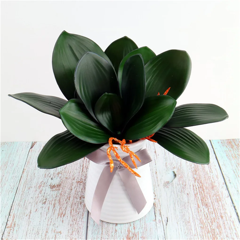 Phalaenopsis Leaf Simulation Real Touch Artificial Plant Decorative Flowers Auxiliary Material Flower Decoration Orchid Leaves | Дом и сад