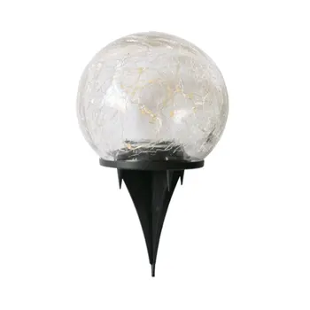 

Led Solar Lawn Light Garden Courtyard Decorative Underground Lights Christmas Outdoor Glass Ball With Cracked Lights
