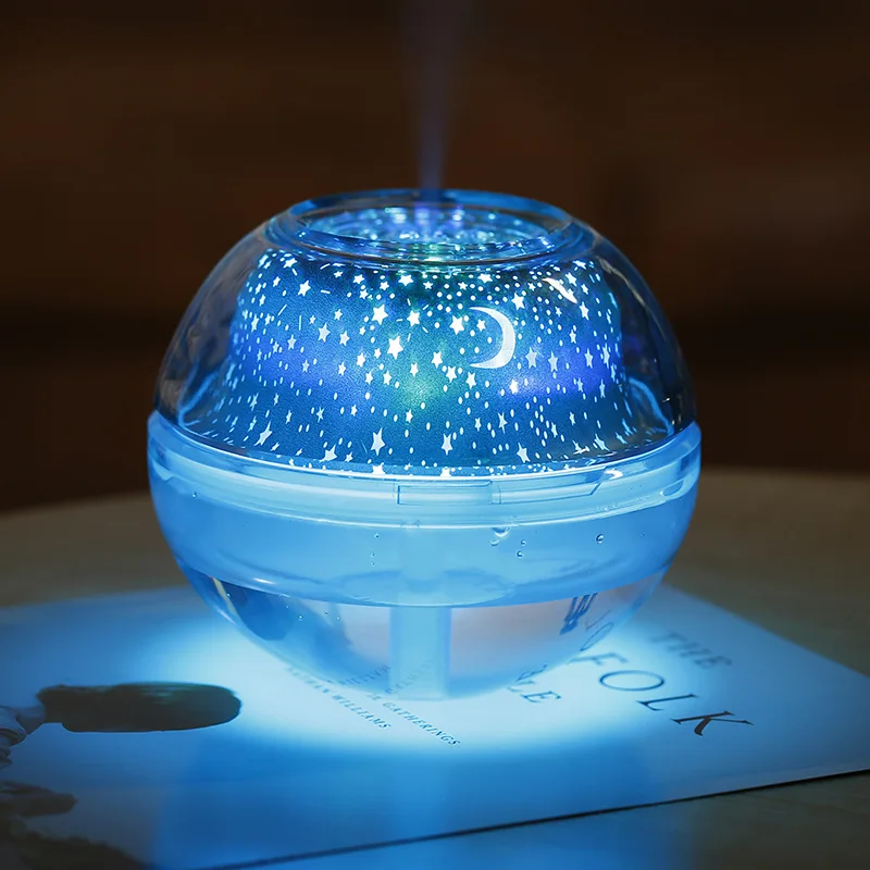 

Creative Atmosphere Crystal Dreamy Projection Humidifier Mini Humidifier USB Star Water Replenishing Device Mute Household