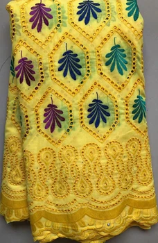 

New Arrivals Swiss Voile Lace In Switzerland High Quality African Dry Lace Fabric 100% cotton Holes Cotton Lace Party NLL4570