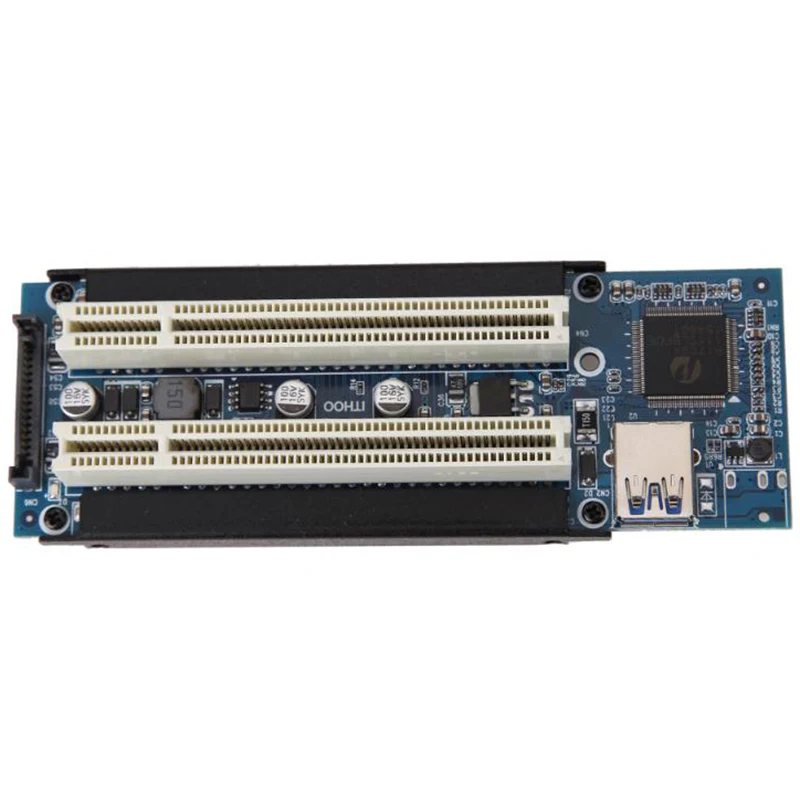 Pci-E Express X1 на двойной подъемник PCI удлинительная карта адаптера с 1 м Usb3.0 кабель для Win2000/Xp/Vista/Win7/Win8/Linux