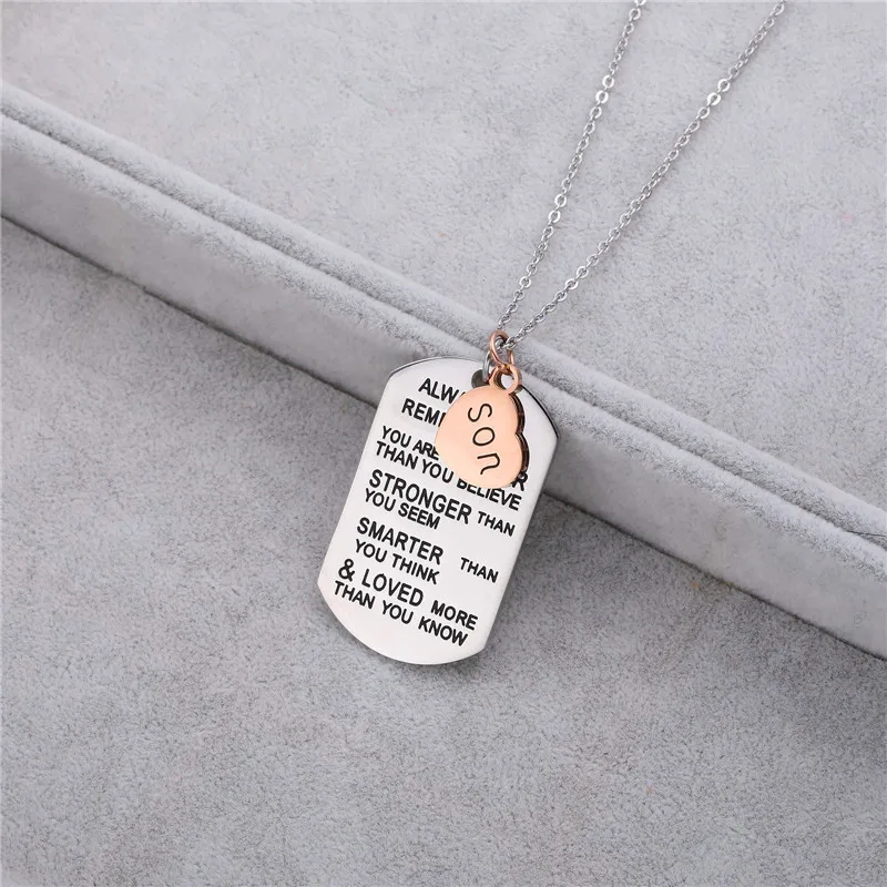 

2019 Europe And America Popular Hot Selling Titanium Steel Necklace gang pai Lettering Support Customization Source