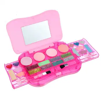 

Princess Makeup Set Kids Cosmetic Girls Kit Eyeshadow Lip Gloss Blushes Tools Portable Beauty Fashion Toys Children Gifts