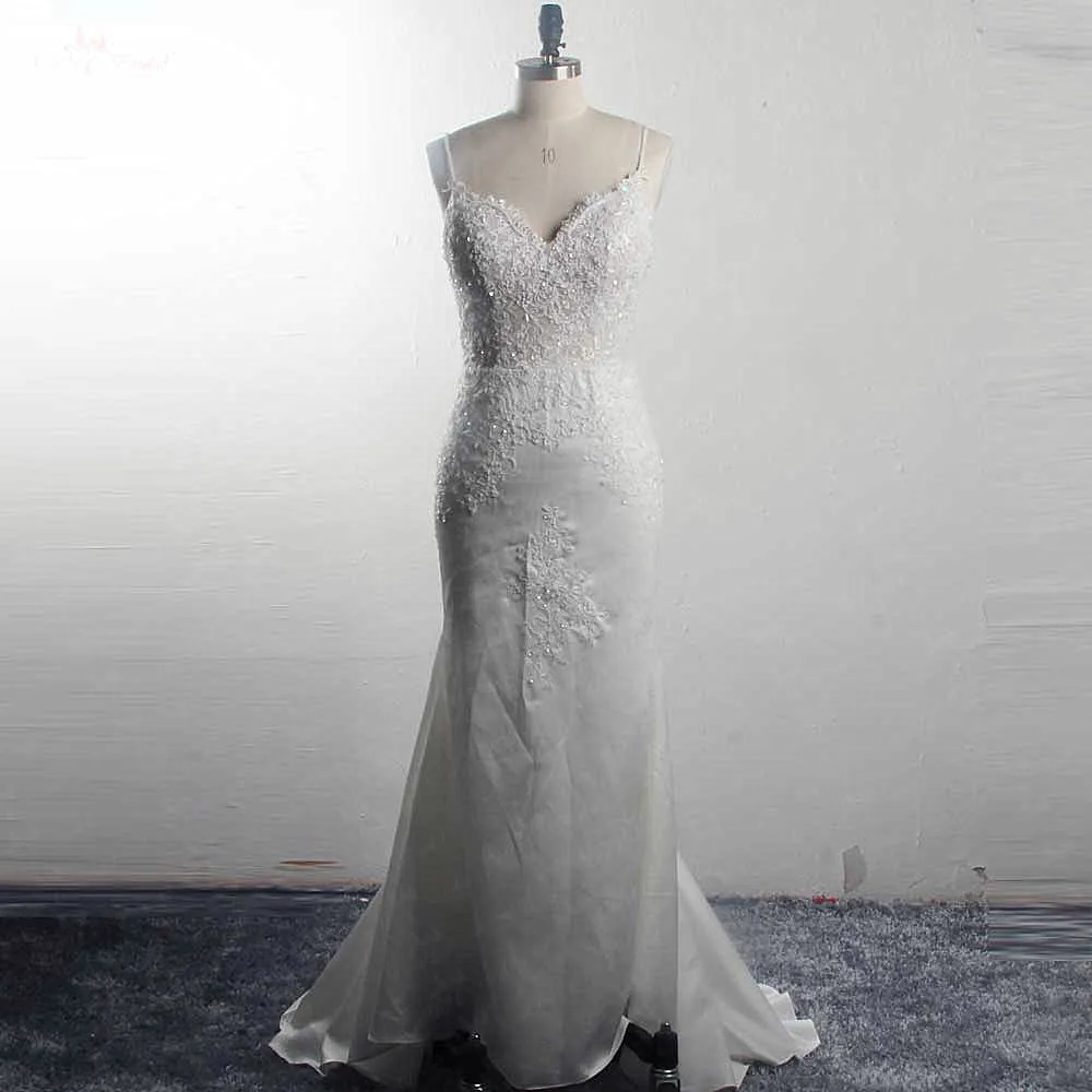 RSW1561 Vestidos de novia,, скромная винтажная кружевная Милая атласная юбка с вырезом, простое свадебное платье русалки