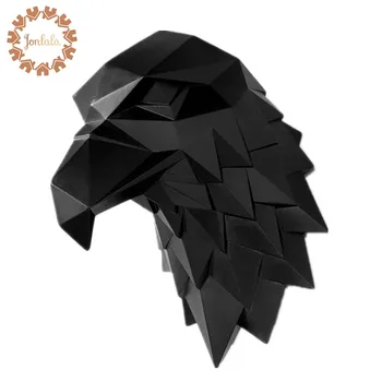 

Geometry 3D Eagle Head Wall Decoration Hanging Wall Animal Head Resin Pendant Resin Wall Ornaments Home Accessories, Best Gift