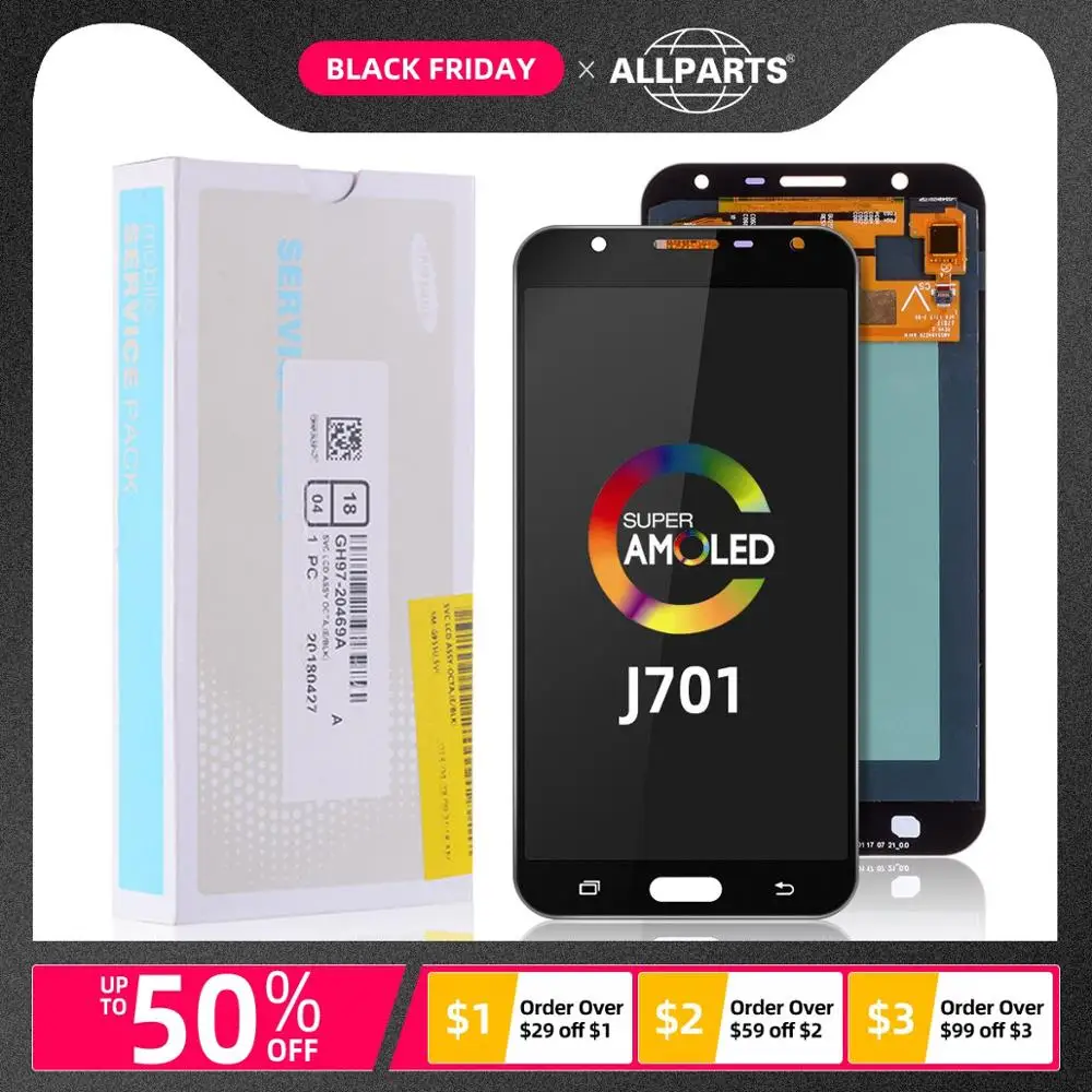 AMOLED дисплей для samsung J701 ЖК J701 J701F для samsung Galaxy J7 Neo ЖК-дисплей сенсорный экран сборка Замена