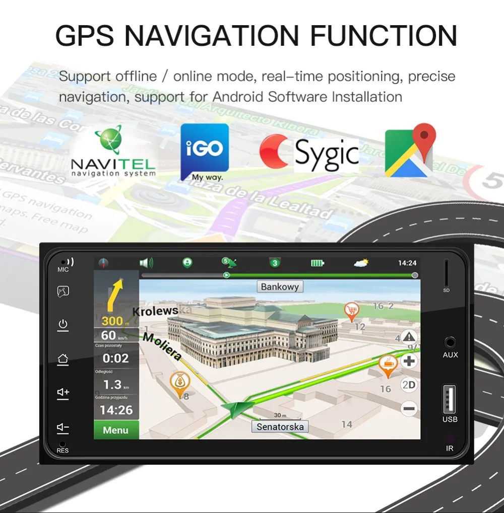 Автомагнитола Android Авторадио gps DAB Bluetooth Wifi сенсорный экран Аудио Стерео MP5 Поддержка зеркальное соединение мультимедийный плеер