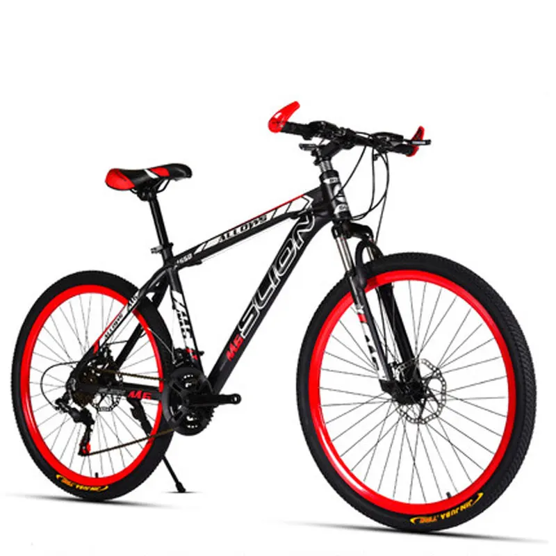 Bicycle Mountain Bike Variable Speed Shift Double Disc Brakes Aluminum Alloy Rim Students Men and Women
