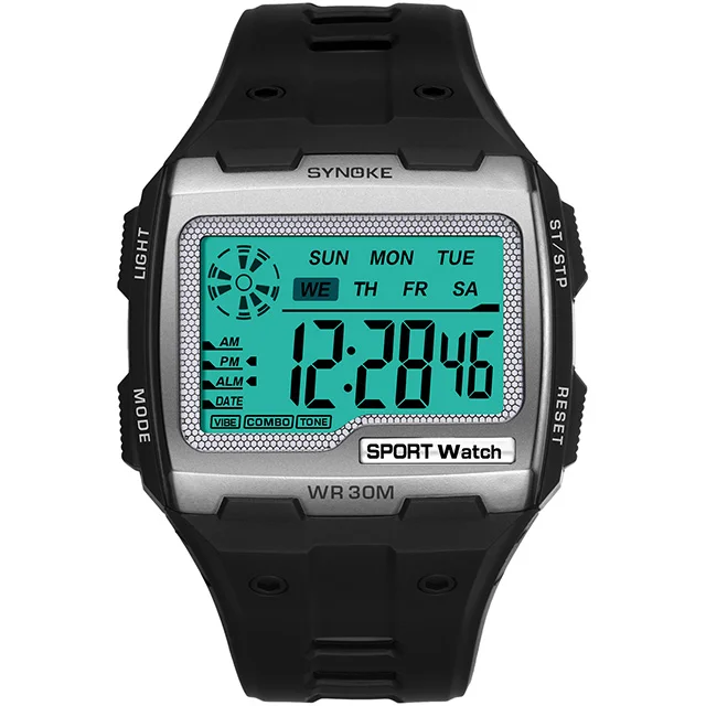Men's Digital Watch Men Sports Wristwatch LED Dual Time Pedometer Alarm Clock 50M Waterproof Military Watches Relogios Masculino 