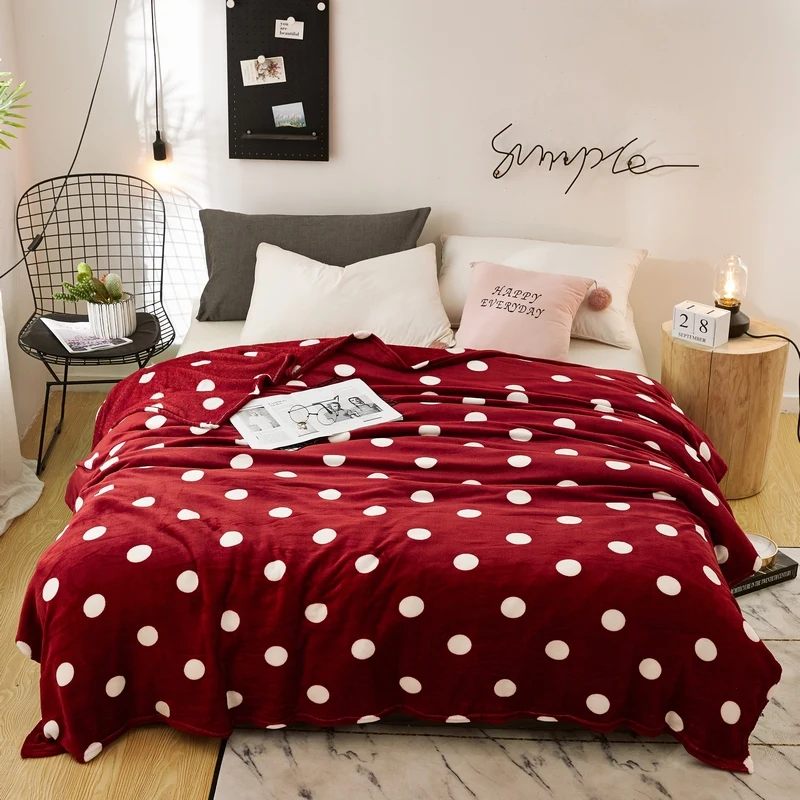 Красное фланелевое одеяло, диван-кровать, одеяло, зимнее мягкое одеяло, для взрослых, двойное, полное, королевское, хорошее качество, тонкое