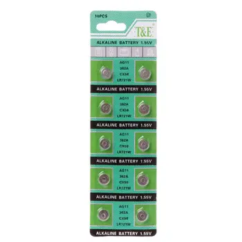

10PCS Alkaline Battery AG11 1.55V LR721 362 SR721 162 Button Coin Cell Watch Toys Batteries Control Remote
