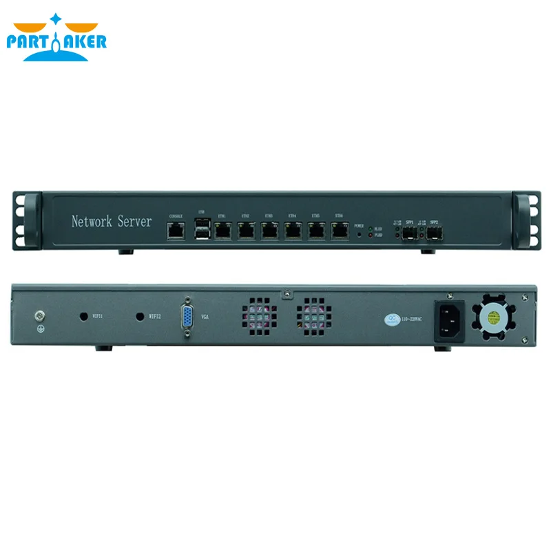 Причастник F9 1U сетевой сервер брандмауэра с Intel i3 3220 H67SL 6 * 82583V 2 SFP|firewall appliance|network