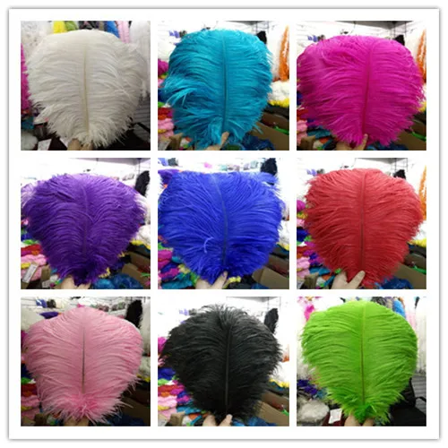 Wholesale 2530cm Natural White Feathers Ostrich Plumes Diy Large