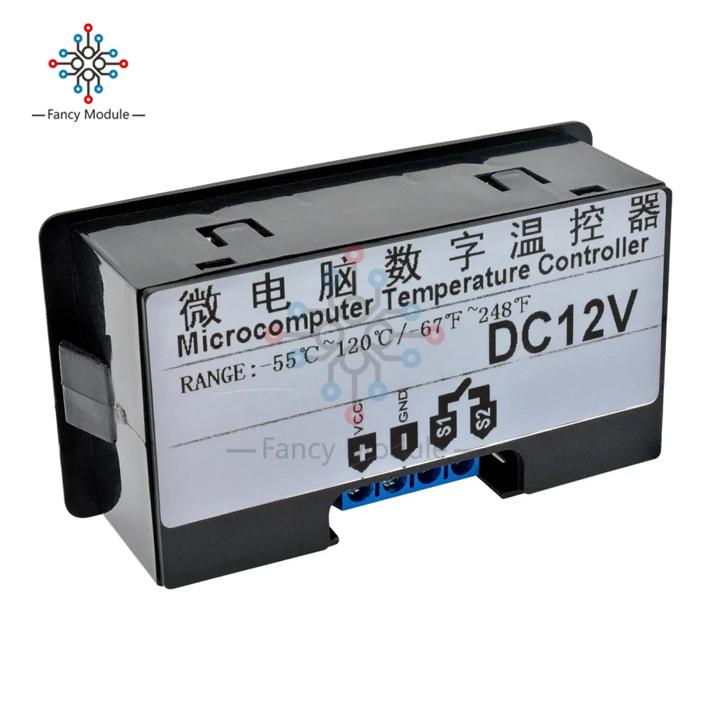 Высокая точность постоянного тока 12 V/DC 24 V/AC 110-220V термометр двойной светодиодный контроллер температуры дисплея/w 10K NTC датчик термостата зонд