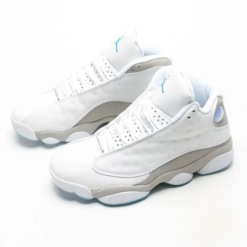 Черный Высокие новые оригинальные Jordan 13 ретро мужские кроссовки баскетбольные кроссовки модные белые серые IA1127-111 - Цвет: Черный