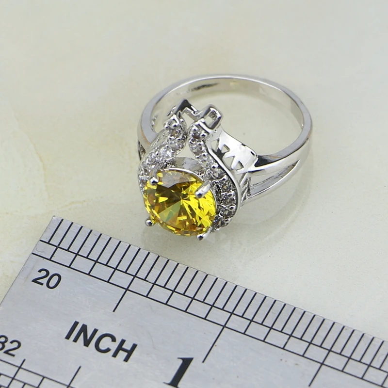 Ювелирные изделия из стерлингового серебра 925 пробы с желтым кубическим