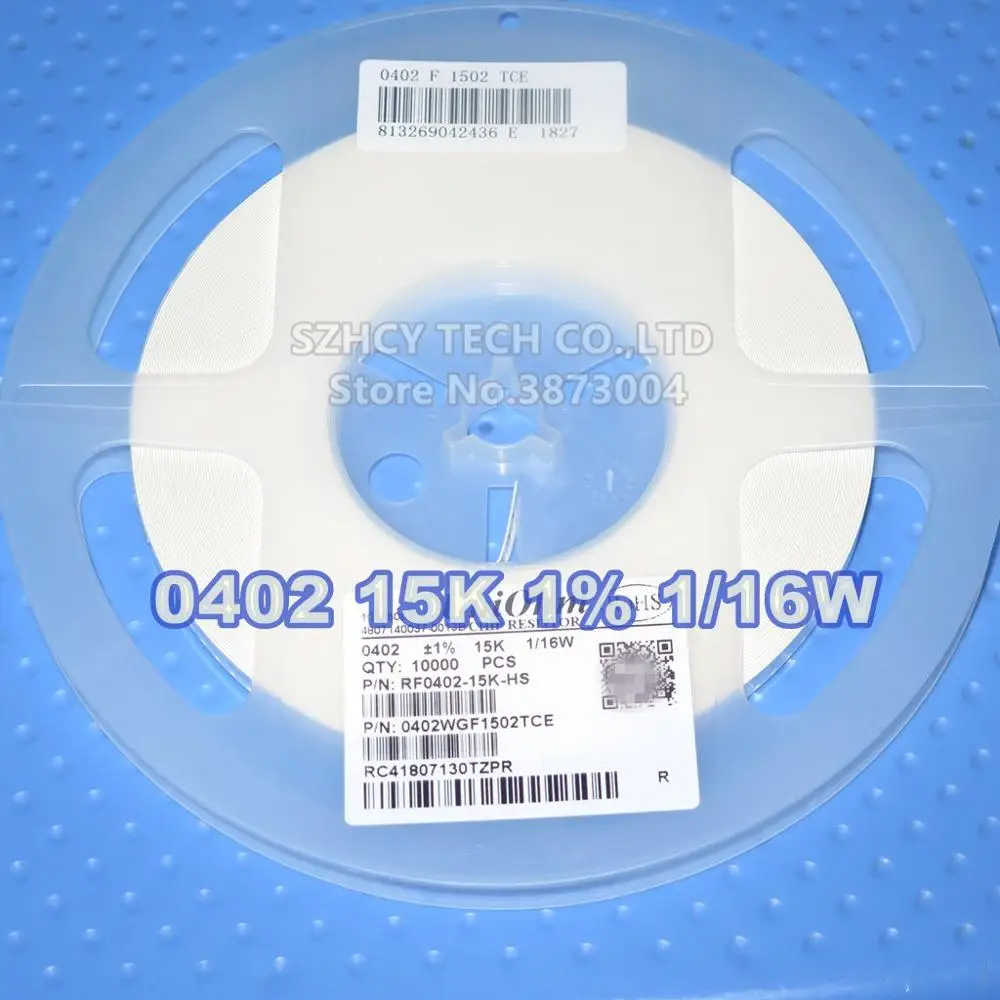 10000pcs 0402 15K 1% 1/16W RF0402-15K-HS Chip Resistor