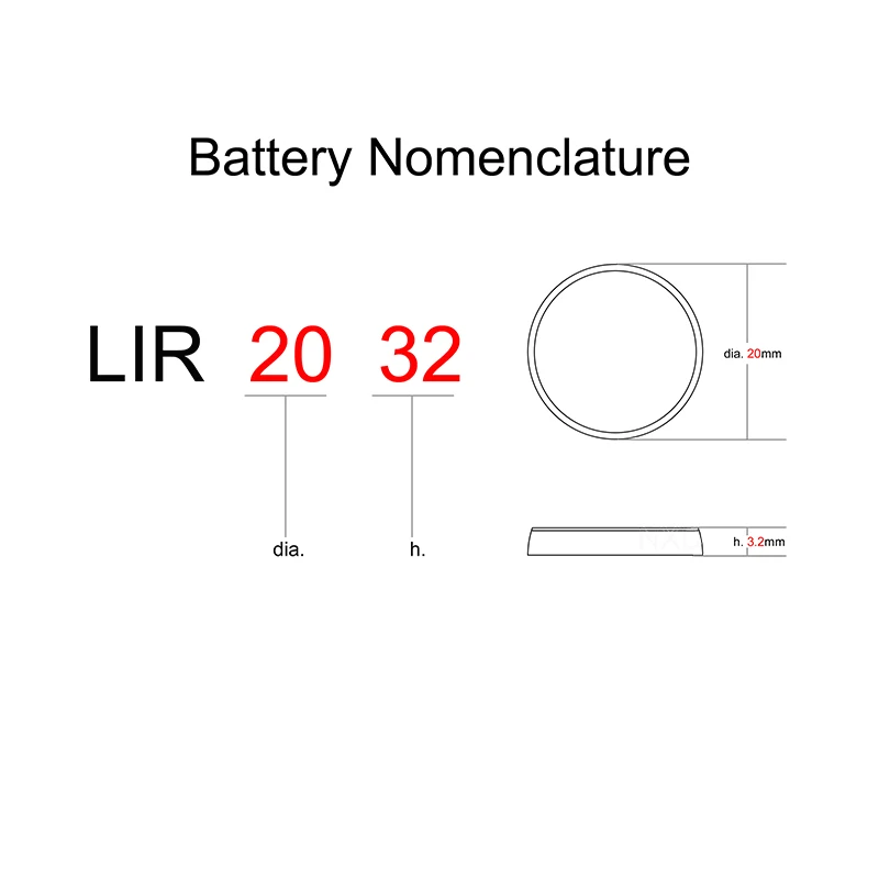 Литий-ионный аккумулятор Перезаряжаемые Батарея LIR2032 3,6 V из 2 предметов литиевая батарея таблеточного типа монета сотовый часов батареи LIR 2032 заменяет CR2032/ML2032