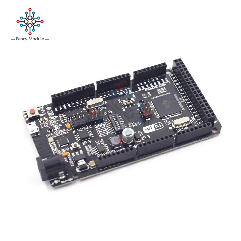 Mega2560 WiFi R3 ATmega2560 ESP8266 32 Мб памяти Micro USB к ttl CH340G для Arduino Mega NodeMCU ESP8266 WeMos