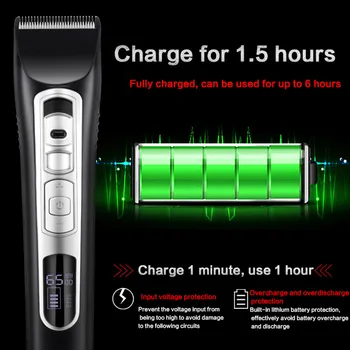 

Hair Clipper Pet Metal Professional Hair Clipper Electric Cordless Hair Grooming Home Haircut Машинка Для Стрижки Кошек