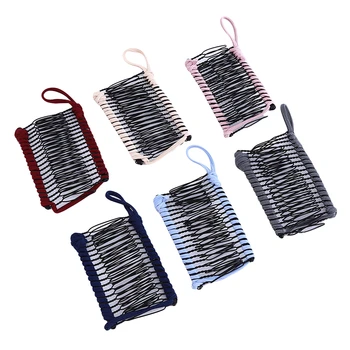 

1Pc Banana Clip Vintage Banana Comb Flexible Clip For Women Stretch Banana Double Clip Magic Ponytail Holder Hair Accessories