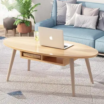 

Ins wind wood simple Nordic coffee table small apartment short table creative coffee table living room modern side