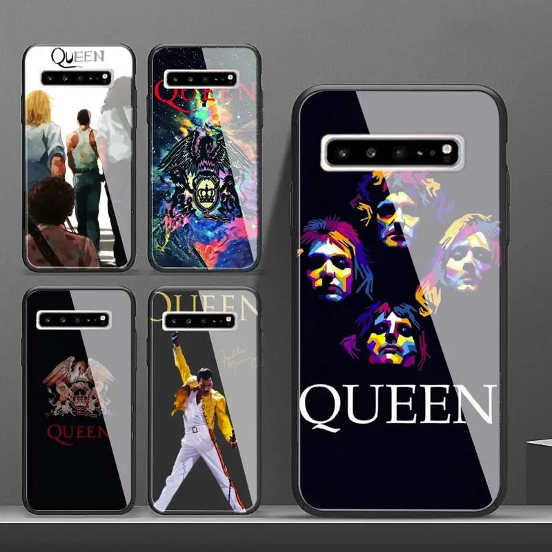 Чехол для телефона queen Rock band задняя крышка Samsung S20 Plus S10 NOTE 8 9 10 10PRO закаленное стекло