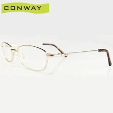 Conway, тонкая металлическая оправа, очки для женщин, без рецепта, прямоугольные оптические очки, оправа, прозрачные линзы, модные женские очки