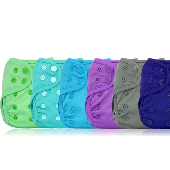 

Miababy(6pcs/lot) Newborn diaper cover waterproof breathable and reusable baby diaper ok to work with bamboo fitted cloth diaper