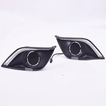 

For Nissan Versa 2015 2016 2017 LED 12V Car DRL Daytime Running Light Sourse Fog Lamp With Yellow Turning Signal