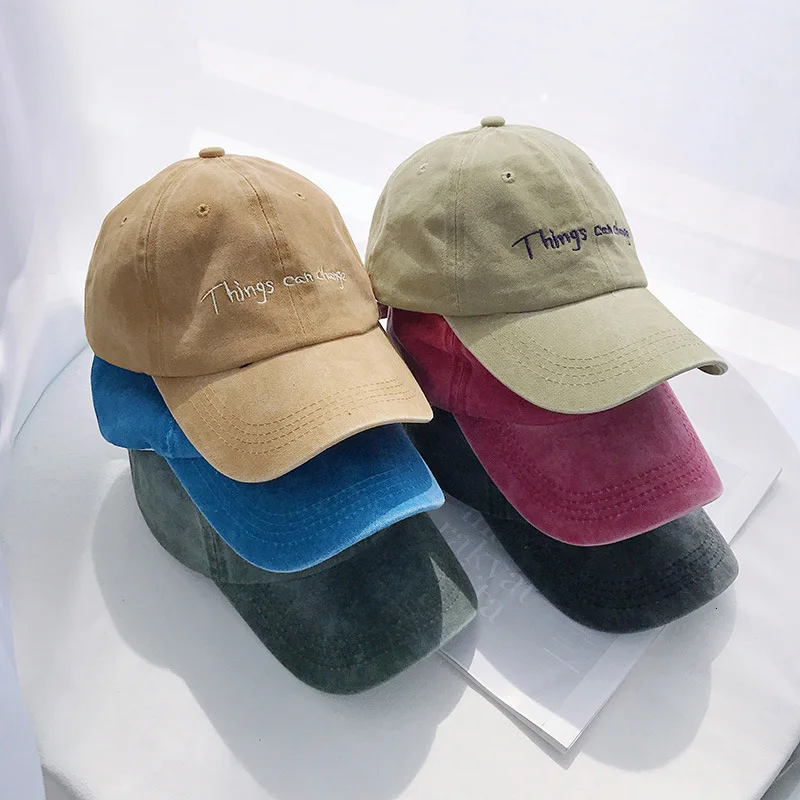 SP& CITY Harajuku, Ретро стиль, Вельветовая бейсболка с вышитыми буквами, женская, моющаяся, Джокер, мягкий верх, остроконечная Кепка, модная, оригинальная Кепка